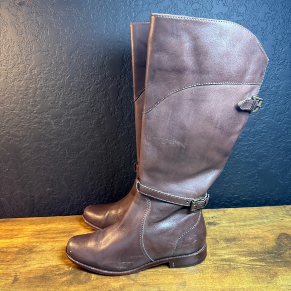 L.L.Bean Women's Brown Leather Knee High Riding Boots Size 8.5 B - Picture 3 of 5